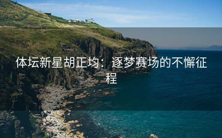 体坛新星胡正均：逐梦赛场的不懈征程